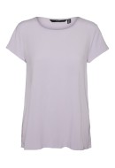 Women Blouse Vero Moda Becca Plain Ss Pastel Lilac